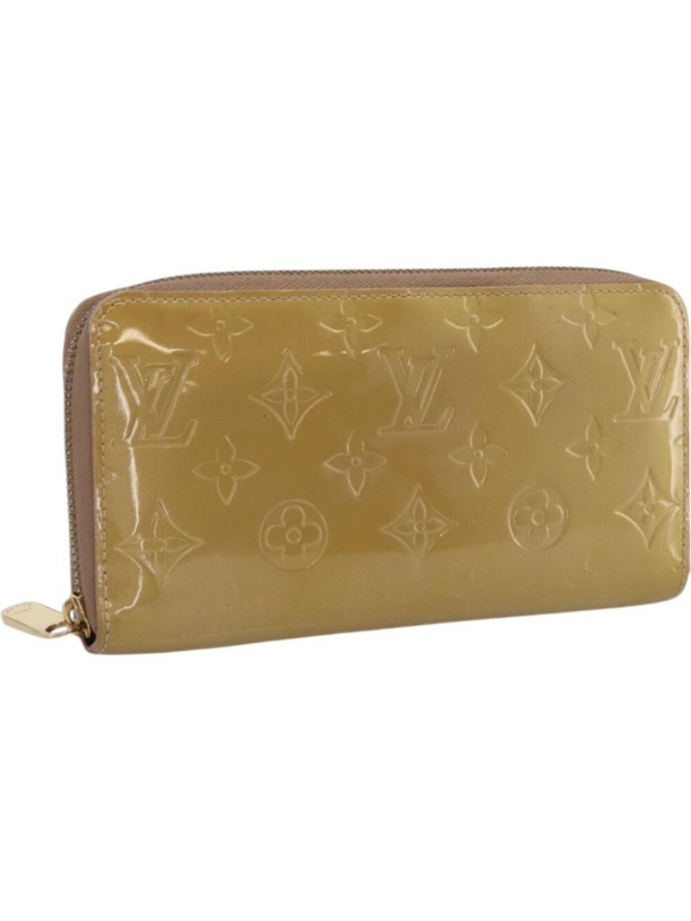 LOUIS VUITTON Vernis Zippy Wallet Wallet Beige Poodle M91761